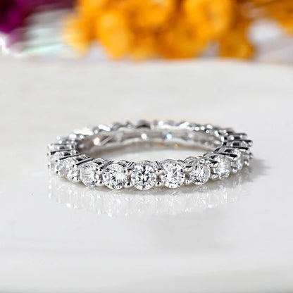 925 Moissanite Row Ring