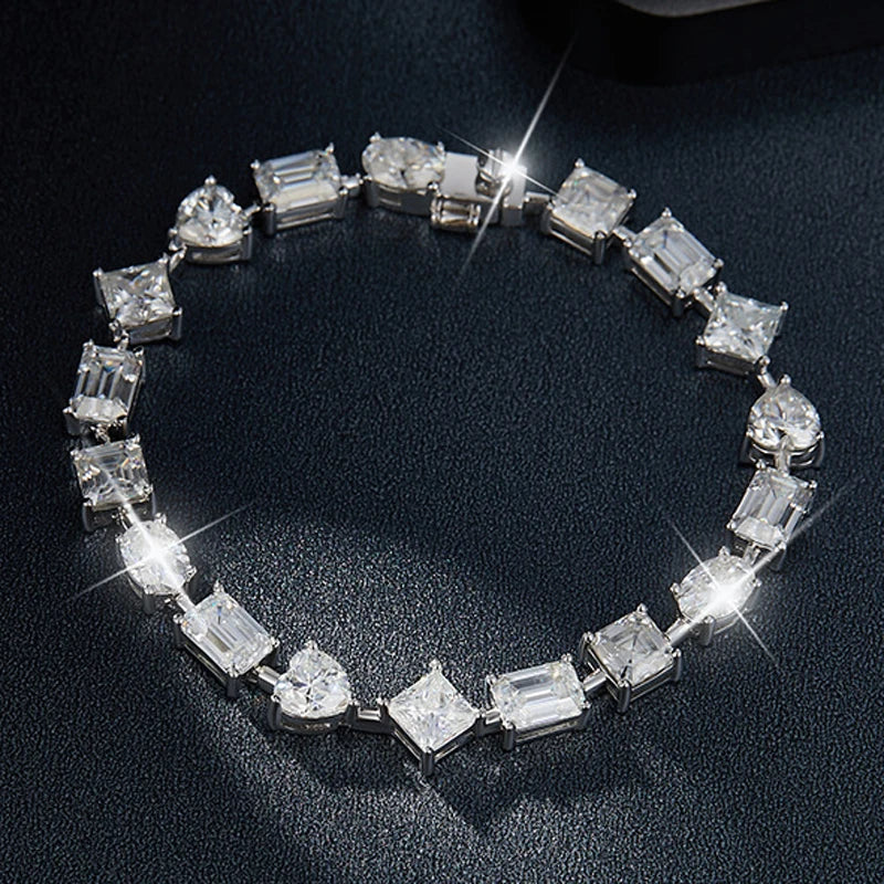 Irregular Moissanite Tennis Bracelet