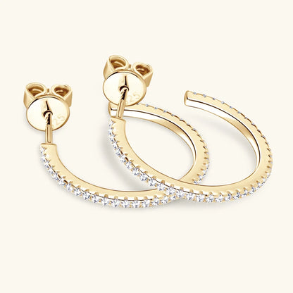 Lynn's C-shaped Moissanite Earrings