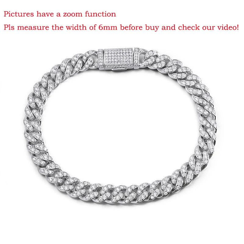 Hip Hop Cuban Classic Chain Zircon Bracelet