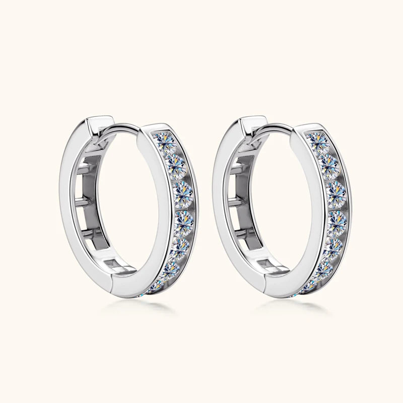 Lynn's Classic 0.96CT Moissanite Hoop Earrings