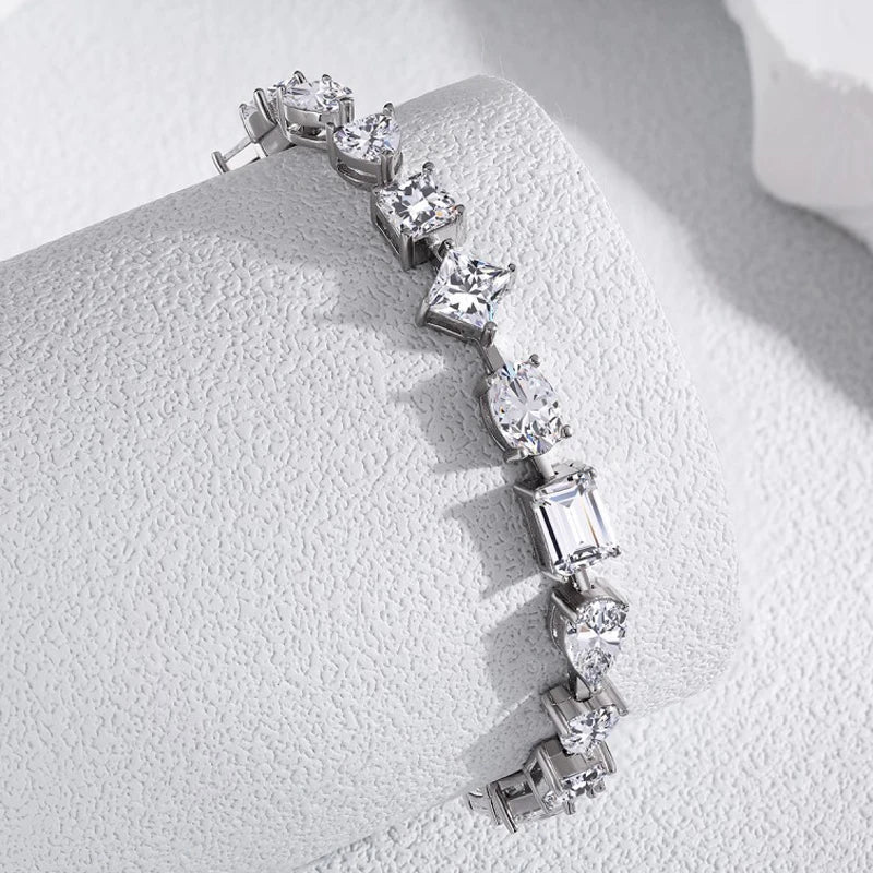 Irregular Moissanite Tennis Bracelet