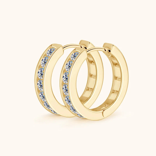 Lynn's Classic 0.96CT Moissanite Hoop Earrings