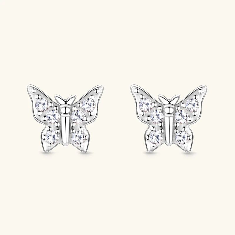 Pendientes de mariposa y moissanita de Daily Jewelry 