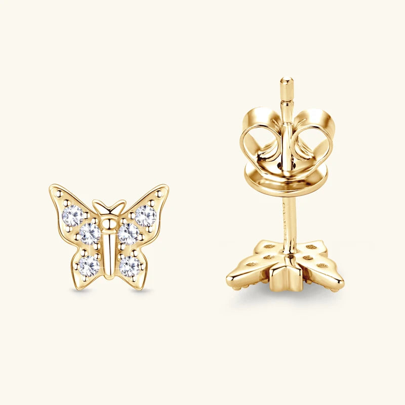 Pendientes de mariposa y moissanita de Daily Jewelry 