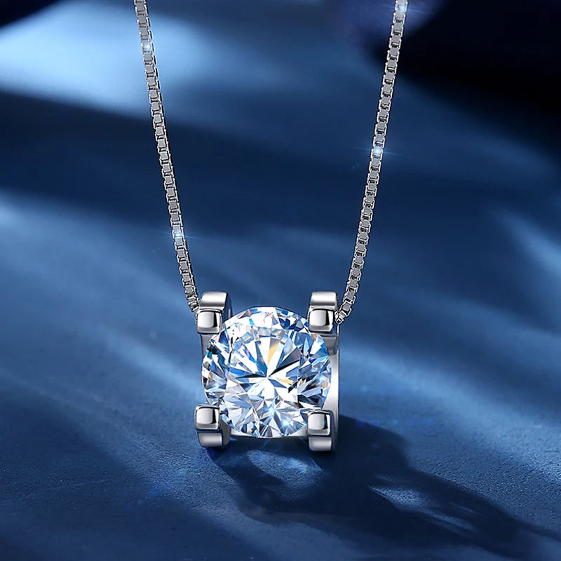 Daily Round Moissanite Pendant Necklace