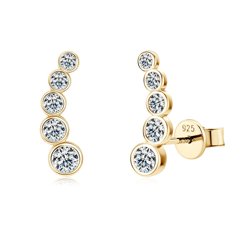 Geraldine's Daily Round Moissanite Studs Earrings