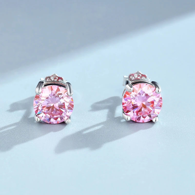 Sparkling Colorful 0.3-2CT Colorful Moissanite Studs Earrings