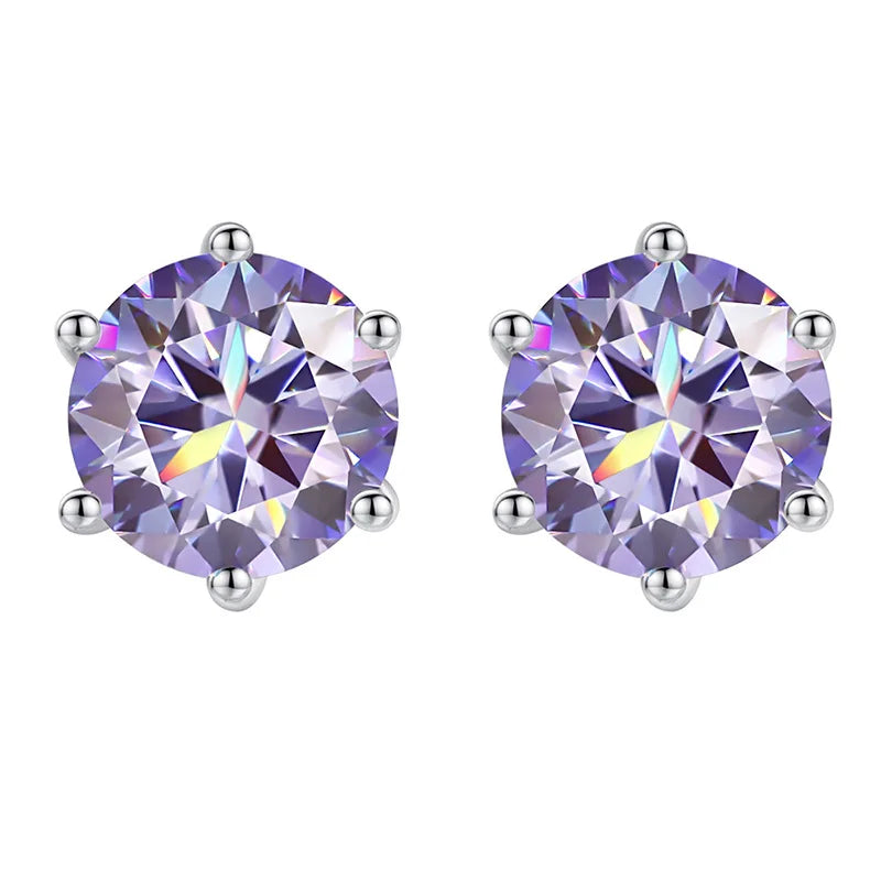 Daily Jewelry Classic 0.5-2CT Moissanite Studs Earrings