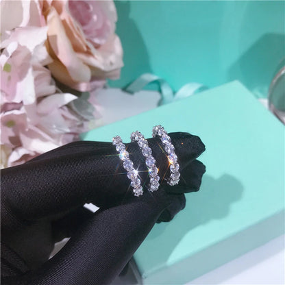 925 Moissanite Row Ring