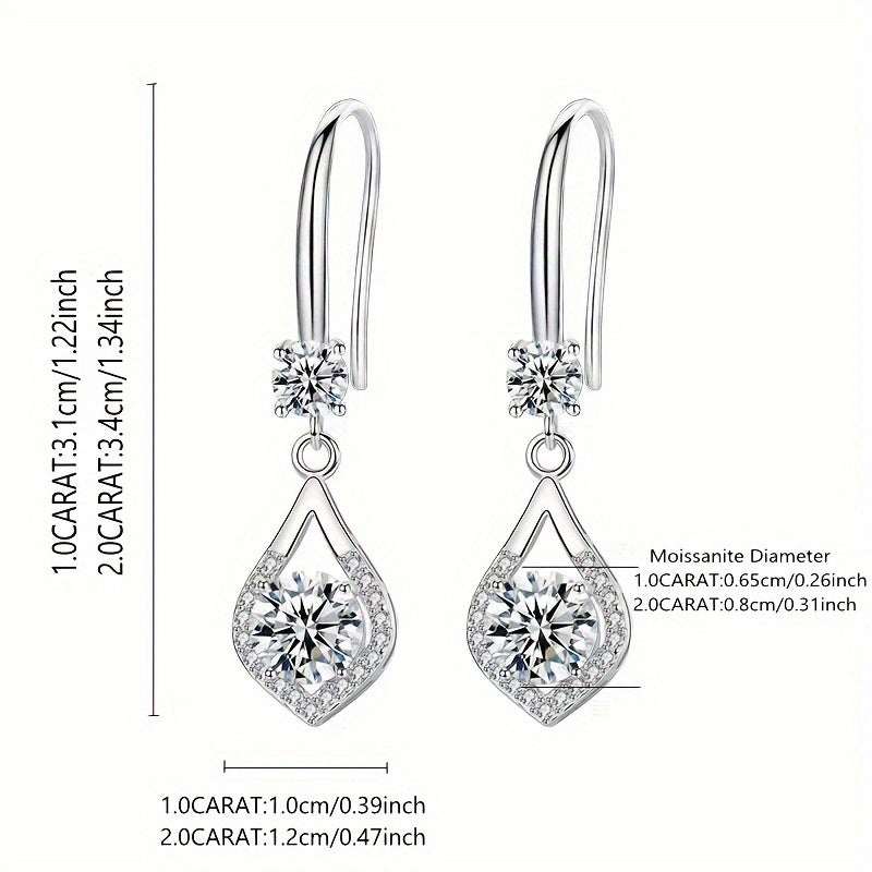 Luxurious Teardrop Moissanite Earrings