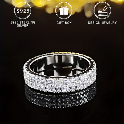 S925 Classic Row Ring