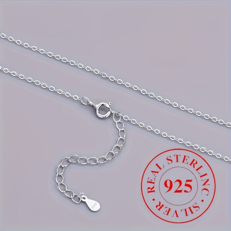 Simple 925 Sterling Silver Chain Necklace