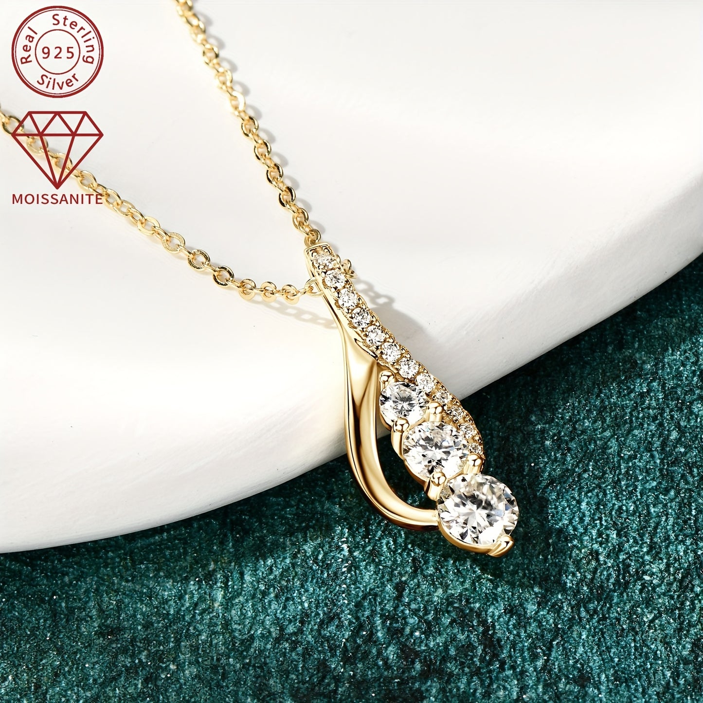 Infinity Symbol 1ct Moissanite Pendant Necklace