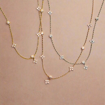 Flower Moissanite Chain Bracelet