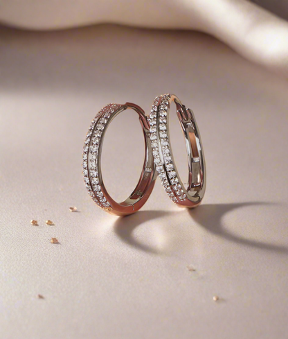S925 Moissanite Hoop Earrings