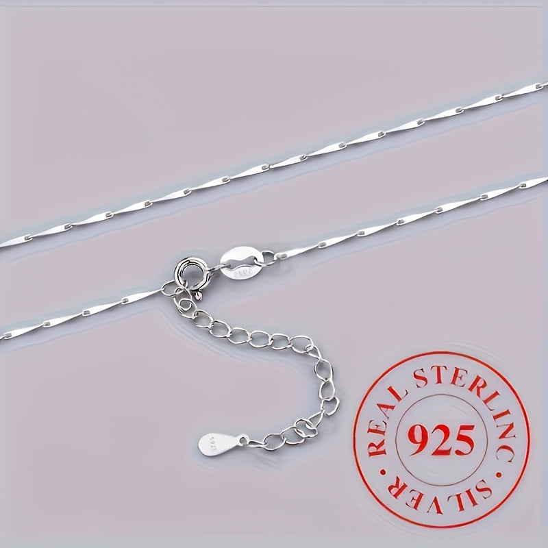 Simple 925 Sterling Silver Chain Necklace