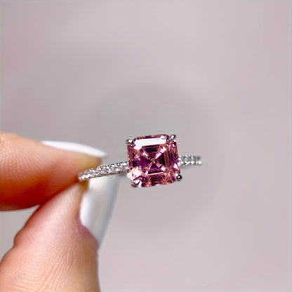 S925 Square Zirconia Ring