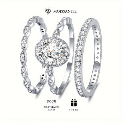 S925 1ct Moissanite Rings