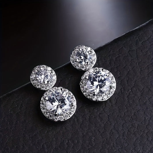 Luxury TCW 5ct Dazzling Moissanite Drop Earrings