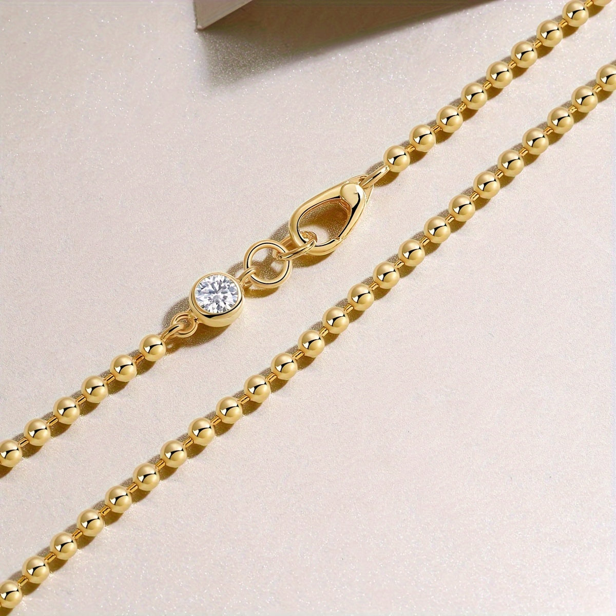 Daily Wear 18K Gold Plated Moissanite Pendant Necklace