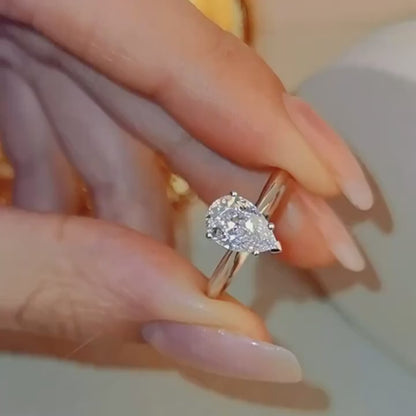 Meredith Pear 2ct Moissanite Ring