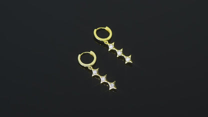 Lucky Star Moissanite Drop Earrings