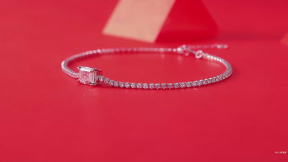 Emerald 925 Moissanite Tennis Bracelet