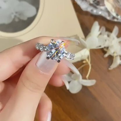 S925 4ct Moissanite Ring