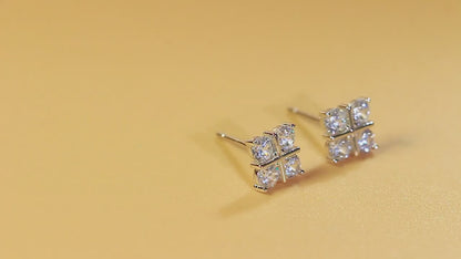 S925 Moissanite Stud Earrings