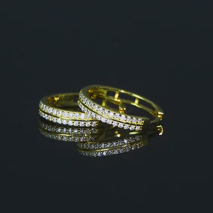 S925 Moissanite Hoop Earrings