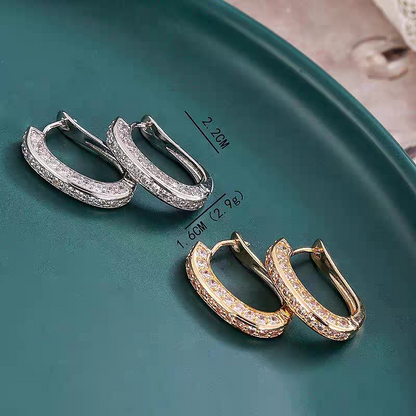 925 Huggie Moissanite Hoop Earrings