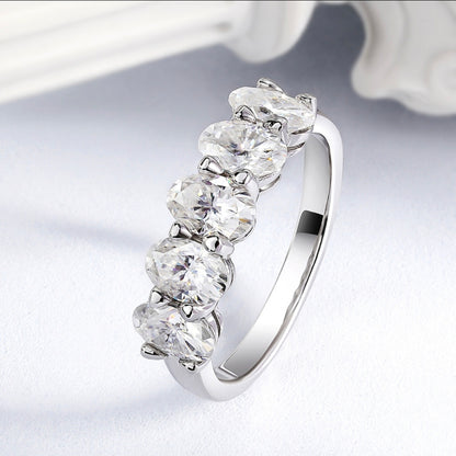 Marian Oval Moissanite Ring