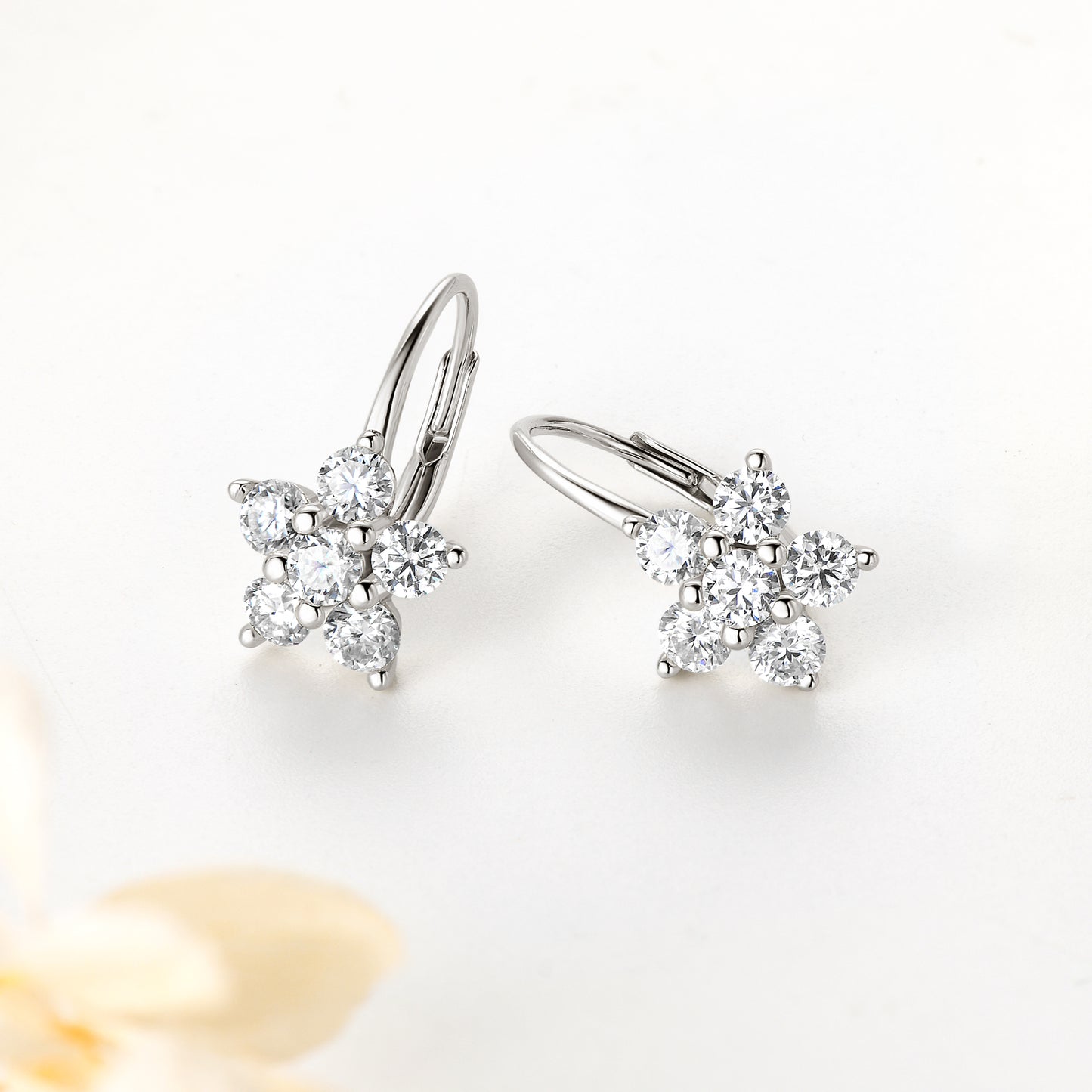 Daily Jewelry Star Moissanite Hoop Earrings
