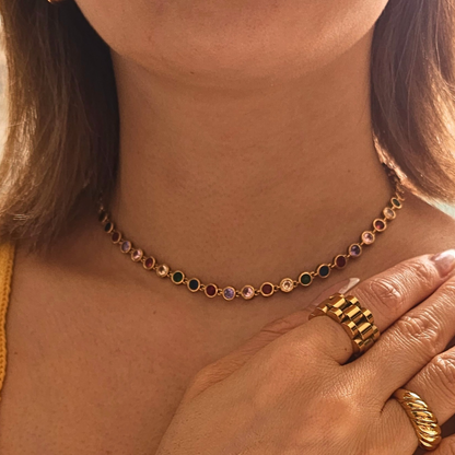 Prism Rainbow Bubble Bead Bracelet Necklace