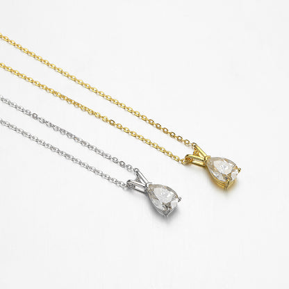 Orla Pear Moissanite Pendant Necklace