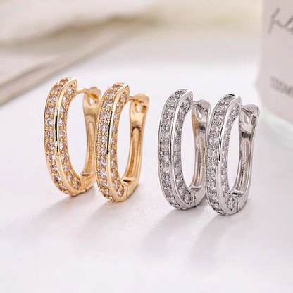 925 Huggie Moissanite Hoop Earrings