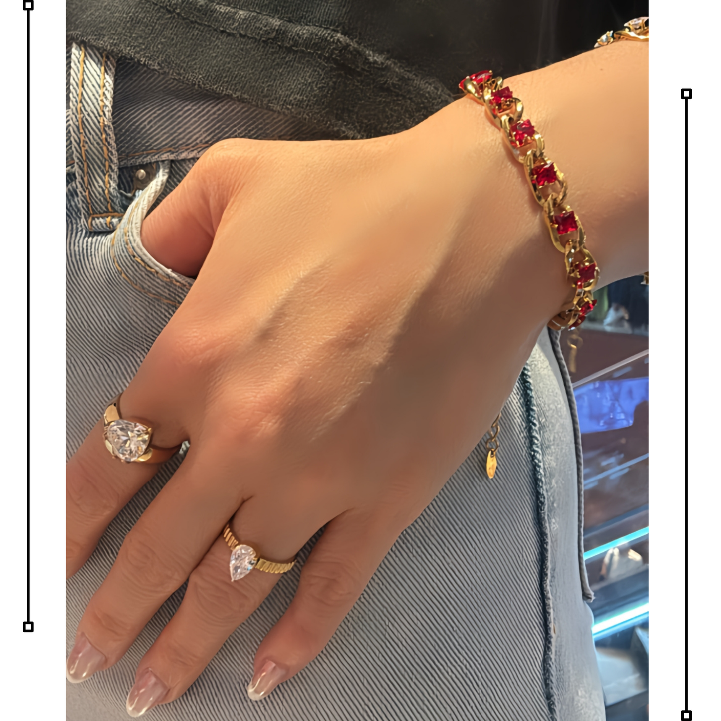 Link Chian Tennis Bracelet