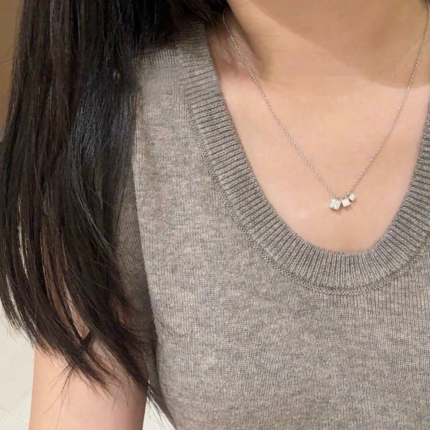 S925 0.9ct Moissanite necklace