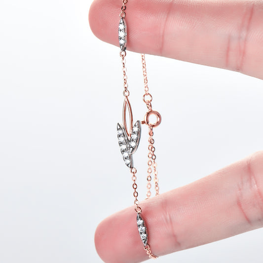 Lynn's Shiny Leafs Moissanite Bracelet
