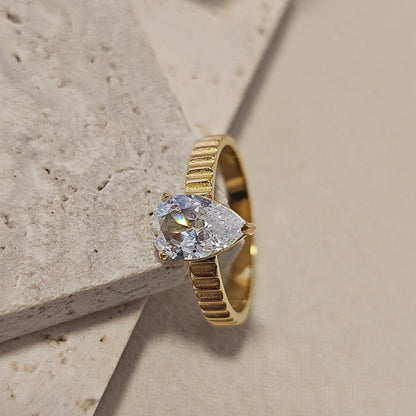 Teardrop Pear Cut Ring