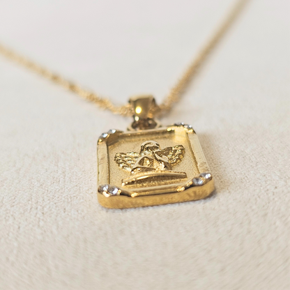 Cherub Charm with Angel Pendant Necklace