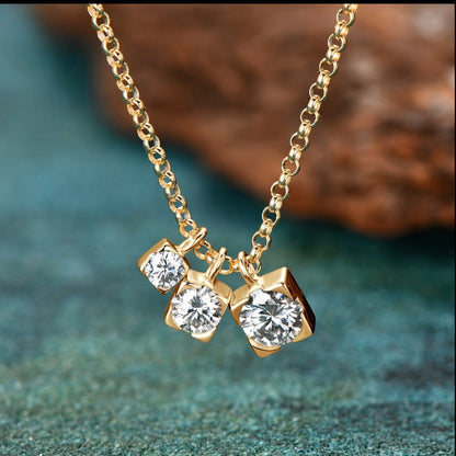 S925 0.9ct Moissanite necklace