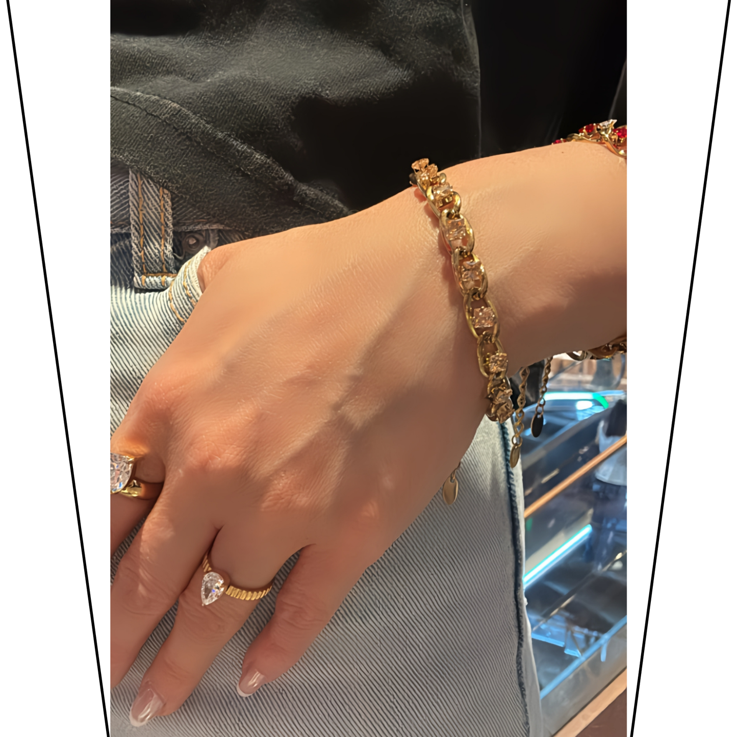 Link Chian Tennis Bracelet