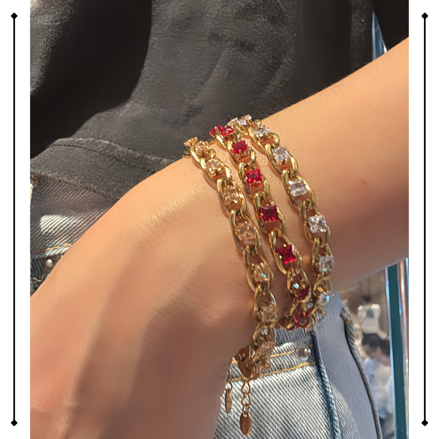 Link Chian Tennis Bracelet