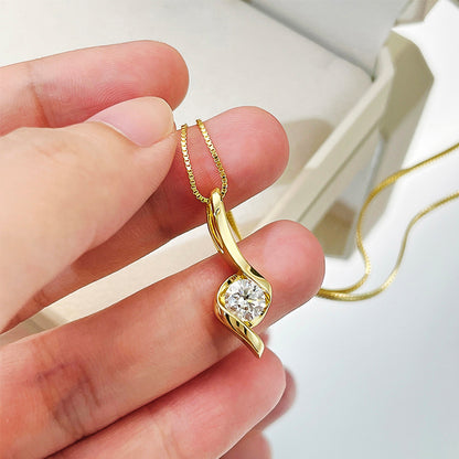 Calista Round 1ct Moissanite Necklace