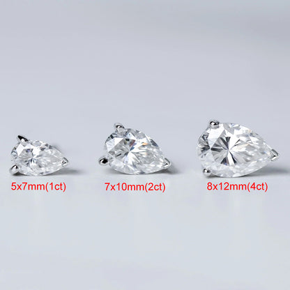Aaliyah Pear Moissanite Earrings
