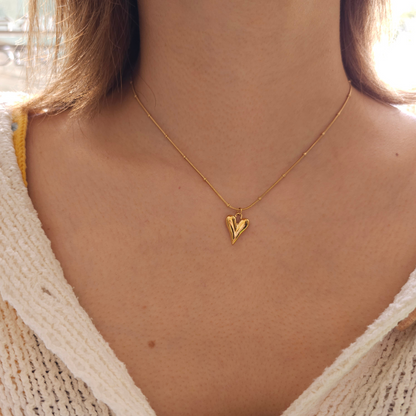 Heart Stud Earrings Pendant Necklace