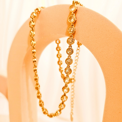 Bubble Bracelet Tennis Necklace