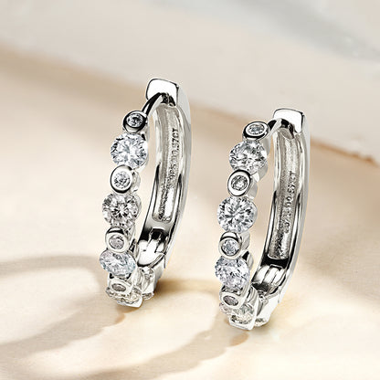 Lynn's Daily Moissanite Hoops Earrings